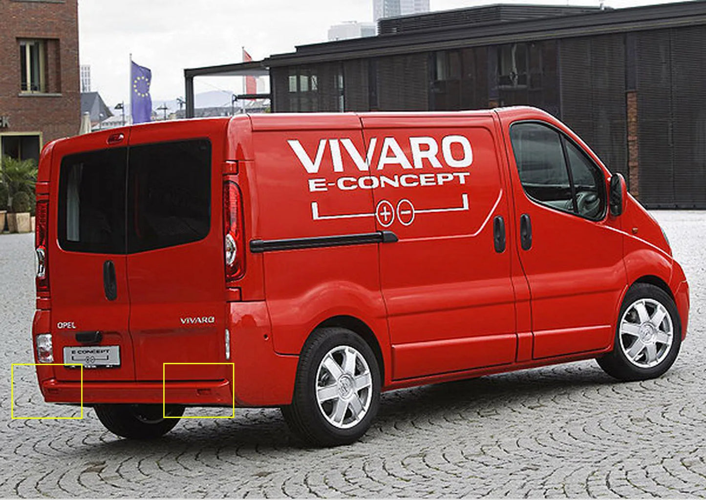 ANGRONG 2pcs Red Lens Rear Bumper Reflector L&R For Vauxhall Opel Vivaro Movano A Primastar