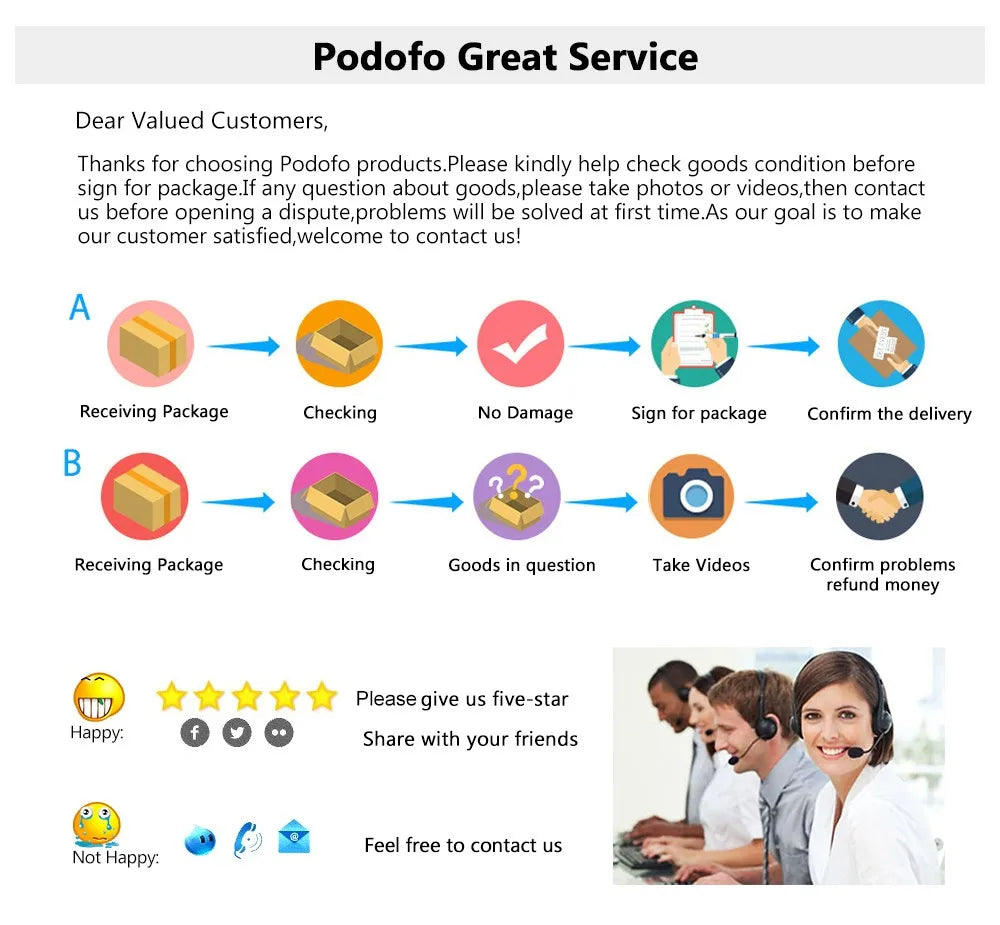 Podofo 2 Din Car Radio Stereo Bluetooth 7" HD Car Stereo Auto Audio Multimedia Player MP5 Universal Touch Screen USB TF FM