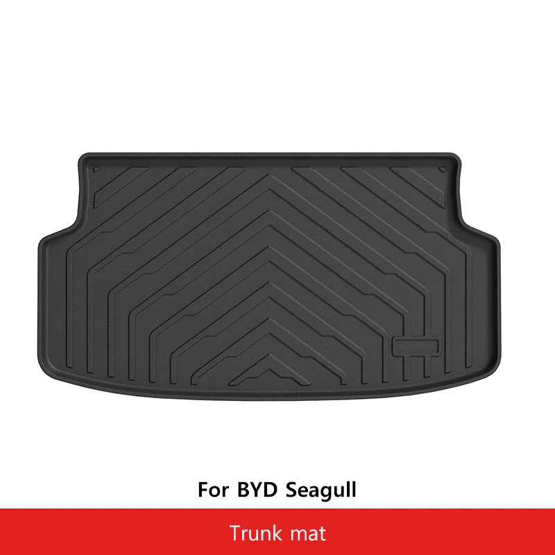 Car Floor Mats For BYD Seagull 2023 - 2024 TPE Trunk Liner Double Layer Foot Carpets Anti - Slip Wear Resistant Protective Pads