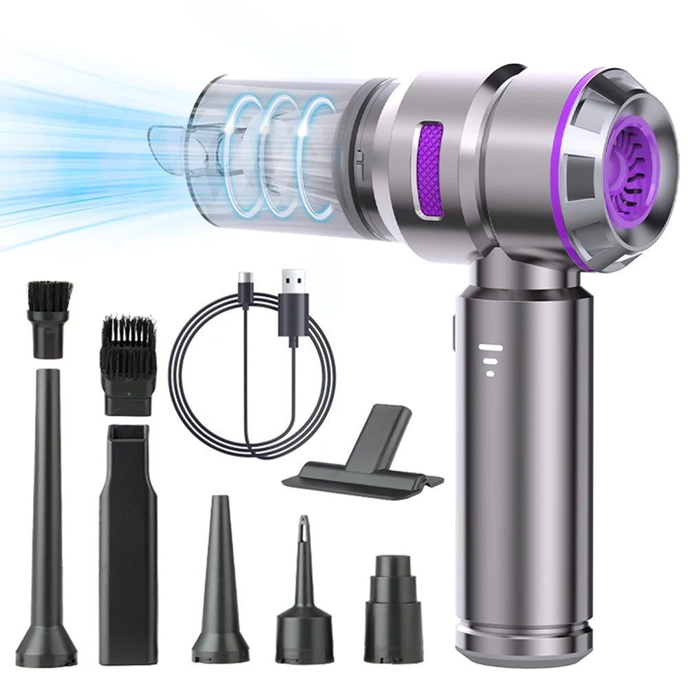 16000PA Powerful Wireless Car Vacuum Cleaner Portable Large Suction Handheld Mini Dust Blower with Power Display 2000mAh