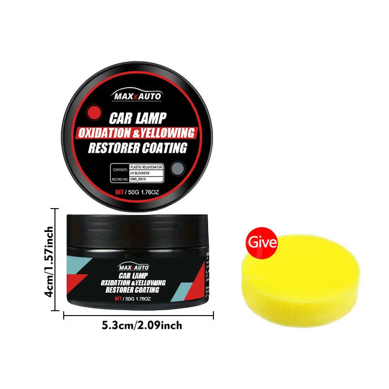 Car Headlight Restoration Polishing Kits Headlamp Scratch Remover Repair Cleaning Paste Remove Oxidation Headlight Polish Liquid