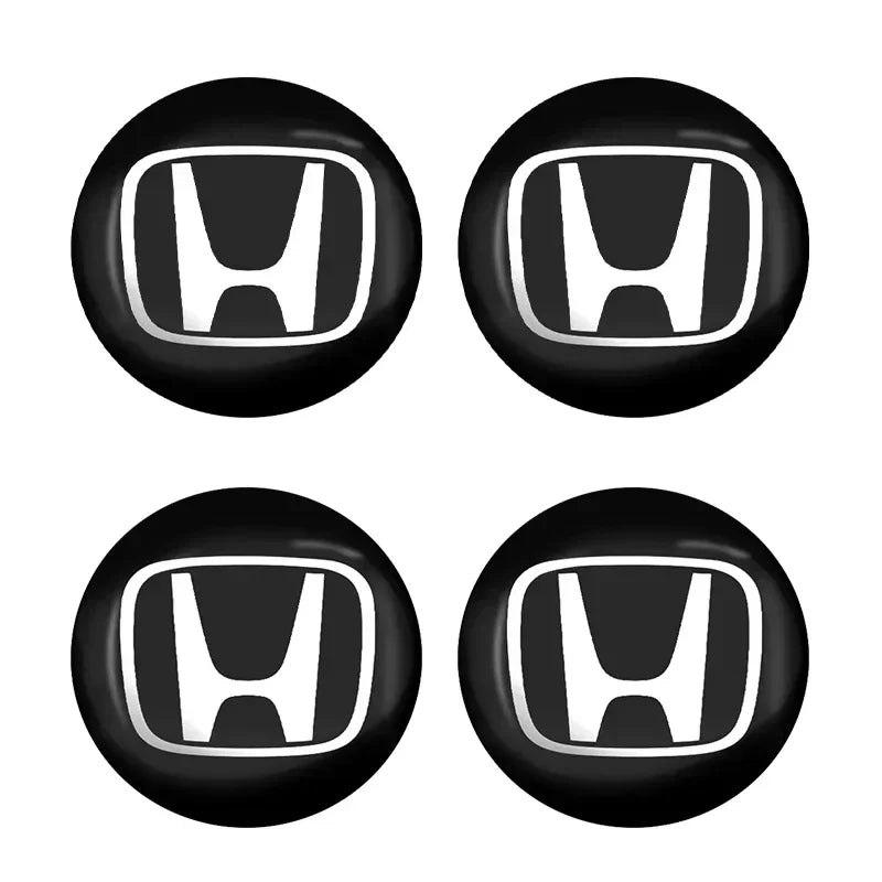 4Pcs 56mm Car Wheel Center Hub Caps Logo Sticker For Honda Civic Fit Jazz Accord CRV HRV City Odyssey Passport Pilot Vezel