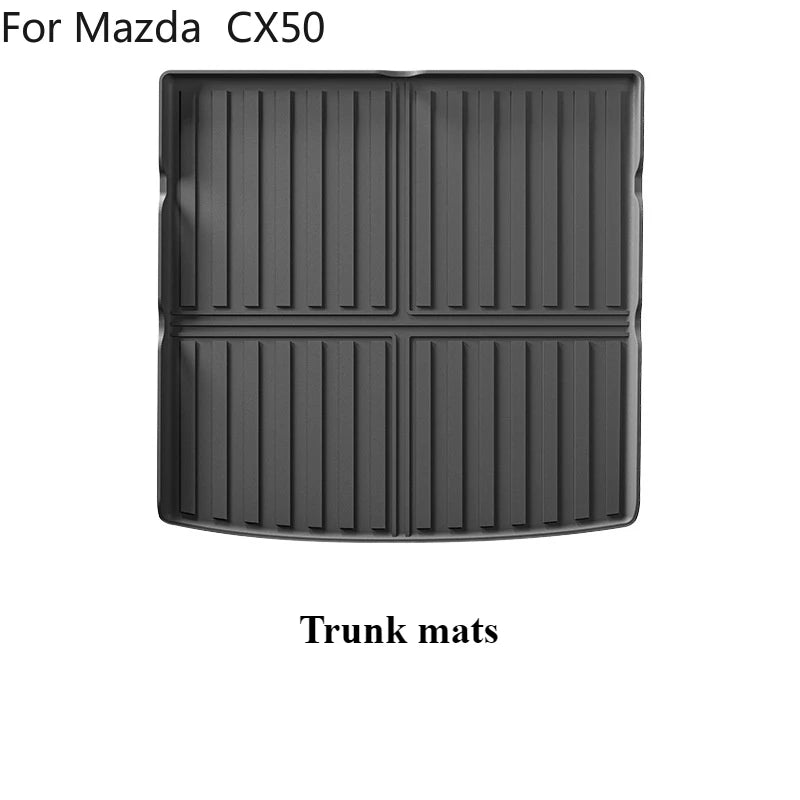 For Mazda CX-50 CX50 Floor Mats Trunk Mats All Weather Front Rear Cargo Liner Mat Waterproof Anti-Slip Foot Pads Accessories