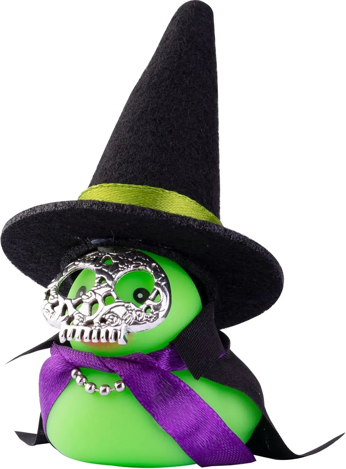 Car Rubber Duck Ornaments Halloween Duck Car Dashboard Decorations with Mini Witch Hat Sunglasses Necklace Halloween Accessories