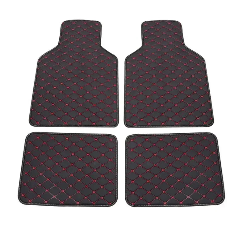 Car Floor Mats 4 Pcs Universal PU Leather Floor Mats Liners For Cars Truck SUV Front Rear Mats Foot Pad Car Accessories