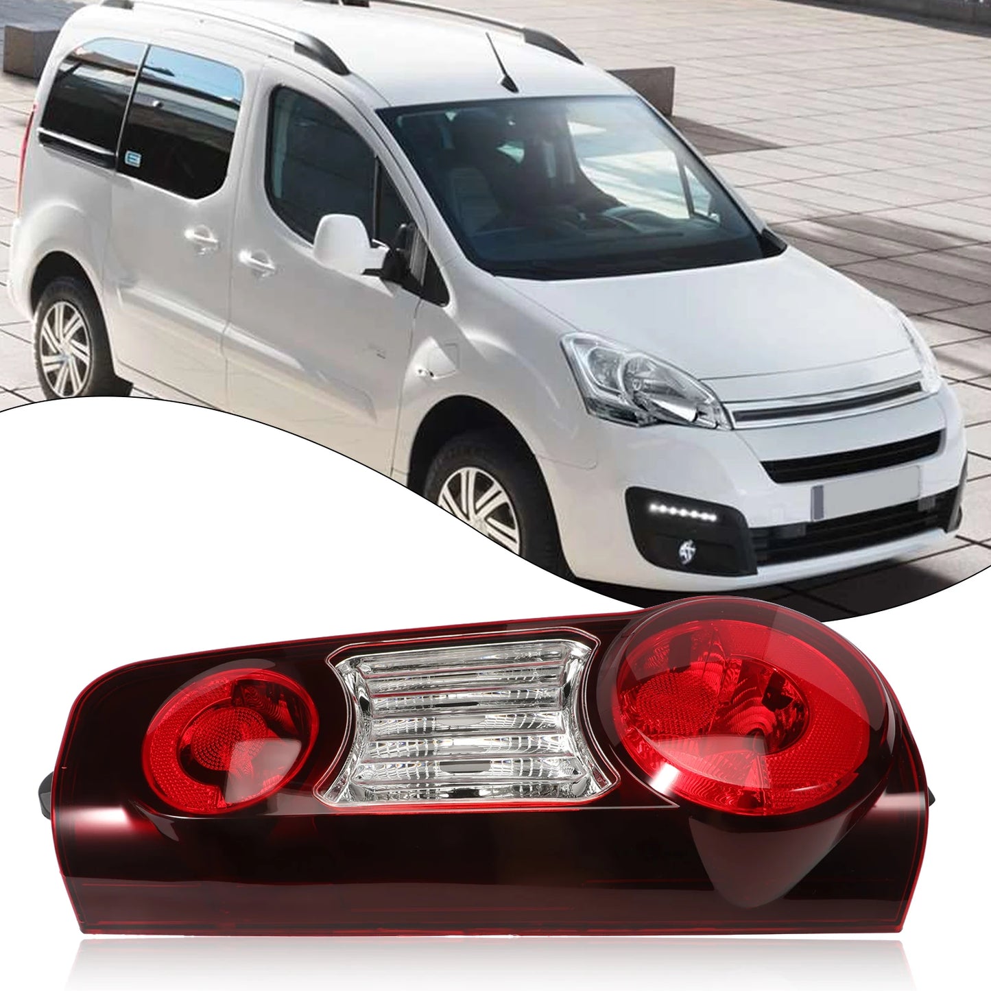 1 Pair Tail Lamp Rear Brake Turn Signal Light for Peugeot Partner for Citroen Berlingo (B9) 9677205580 9677205480