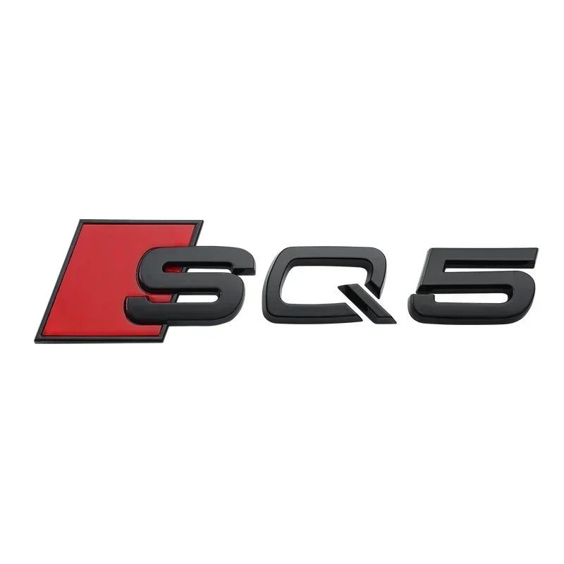 3D ABS Adhesive Black Car Trunk Number Letters Sticker For Audi SQ3 SQ5 SQ7 RSQ3 RSQ7 Logo Emblem Nameplate Badge Accessories