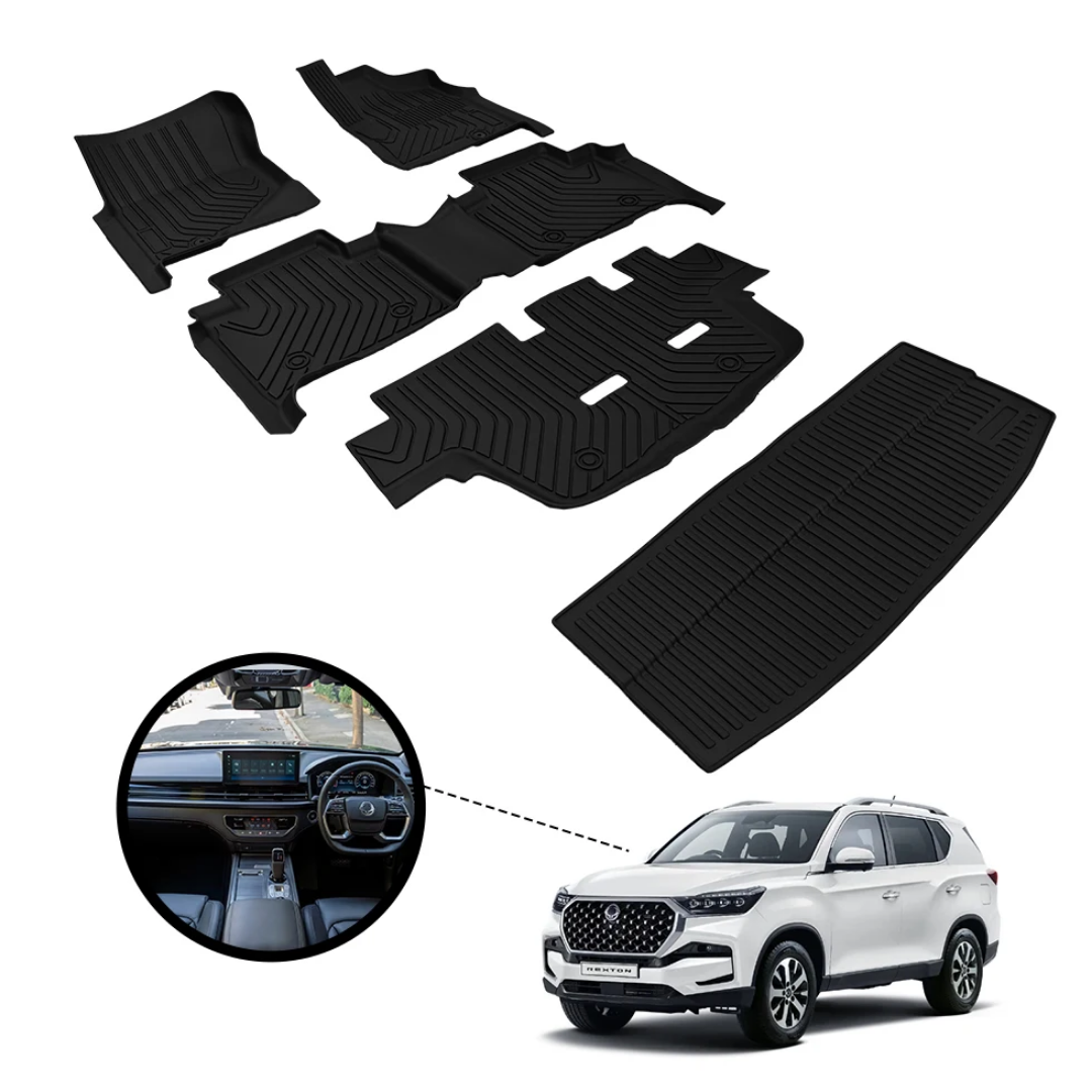 TPE Alfombras TERMOPLÁSTIC ELASTOMER Personalizadas TPE A Medida Exacta de tu Automóvil 7 a 8 PASAJEROS 3 Filas Alfombras TPE + Alfombras de Maletero o Cajuela