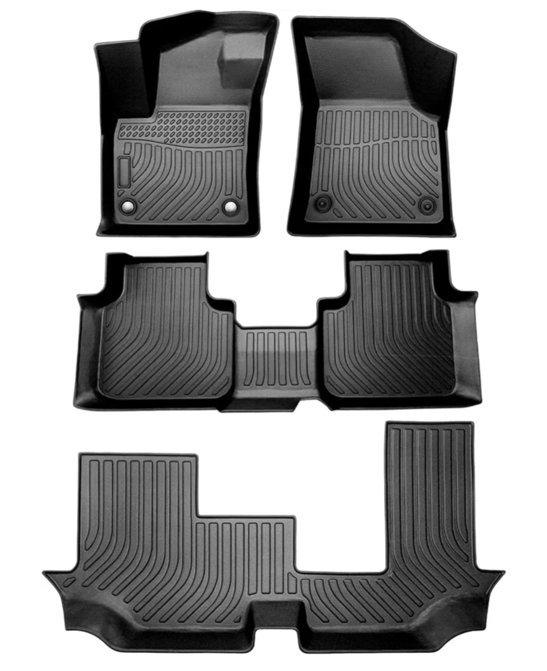 TPE Alfombras TERMOPLÁSTIC ELASTOMER Personalizadas TPE A Medida Exacta de tu Automóvil 7 a 8 PASAJEROS 3 Filas de Alfombras TPE( No Incluye Alfombras de Maletero o Cajuela )