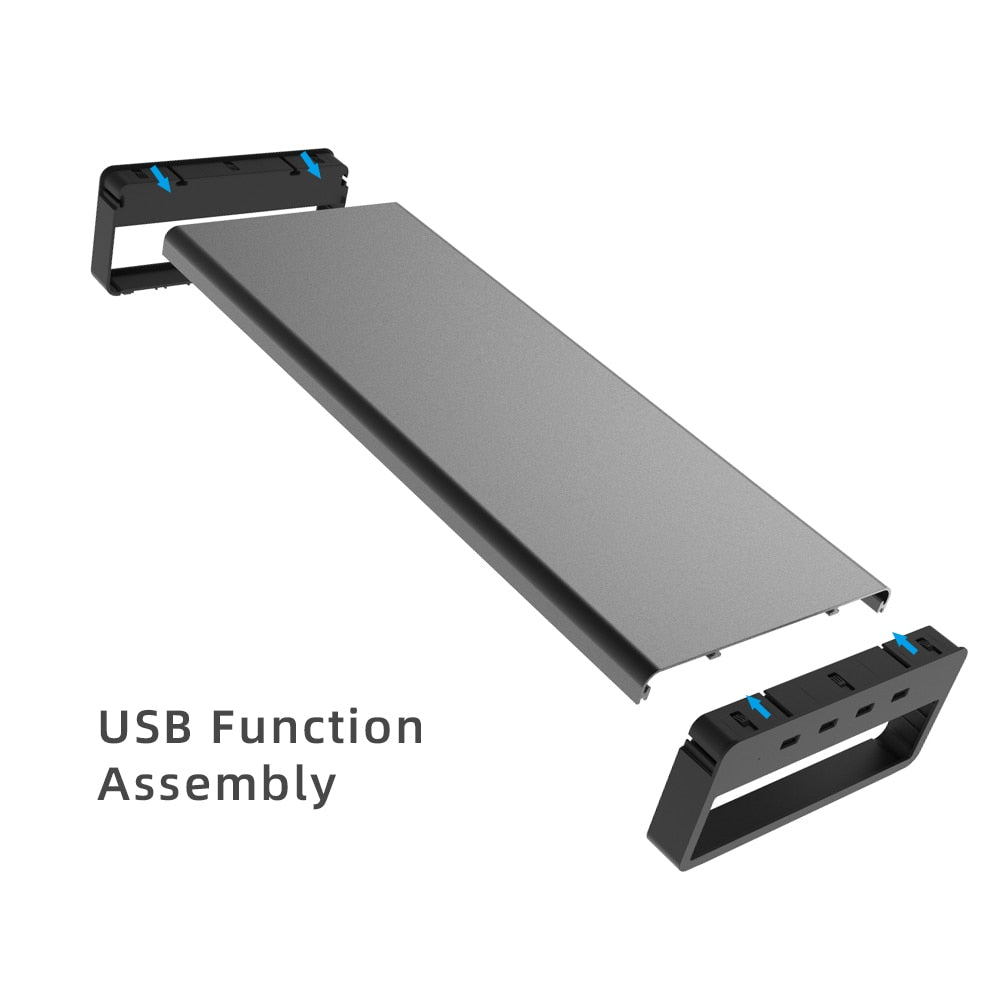Transferencia de datos y soporte de monitor de aluminio inalámbrico de carga
