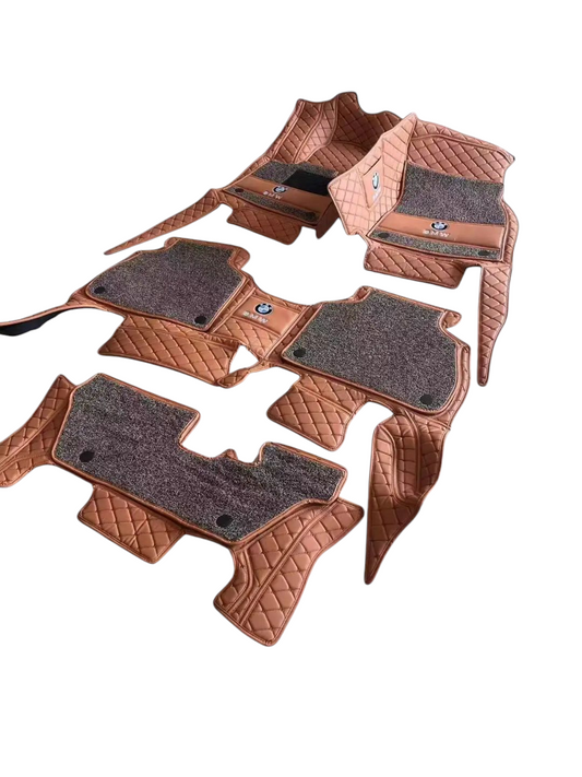 Alfombras Impermeables Dobles Hechas con cuero ecológico artificial ala medida exacta de cada automóvil 3 Filas de Alfombras 7 a 9 Asientos del Automóvil ( NO INCLUYE ALFOMBRAS DE MALETERO O CAJUELA )