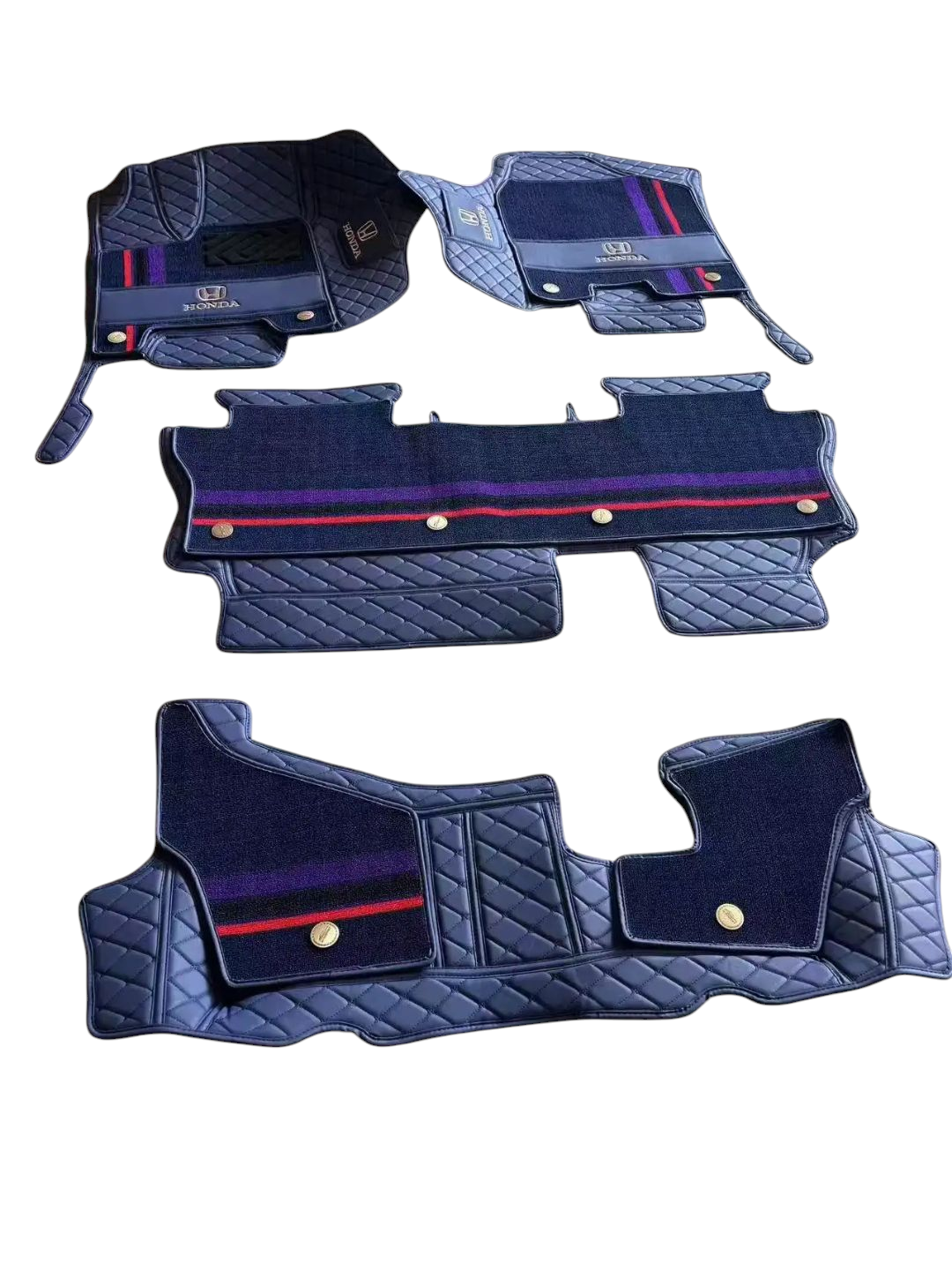 Alfombras Impermeables Dobles Hechas con cuero ecológico artificial ala medida exacta de cada automóvil 3 Filas de Alfombras 7 a 9 Asientos del Automóvil ( NO INCLUYE ALFOMBRAS DE MALETERO O CAJUELA )