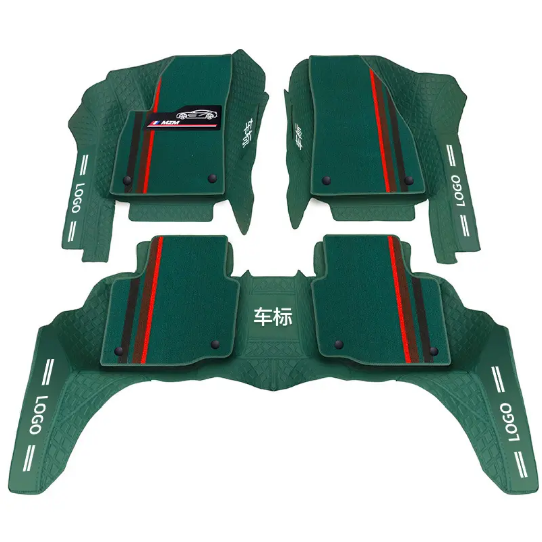 Alfombras Impermeables Dobles Hechas con cuero ecológico artificial ala medida exacta de cada automóvil 3 Filas de Alfombras 7 a 9 Asientos del Automóvil ( NO INCLUYE ALFOMBRAS DE MALETERO O CAJUELA )