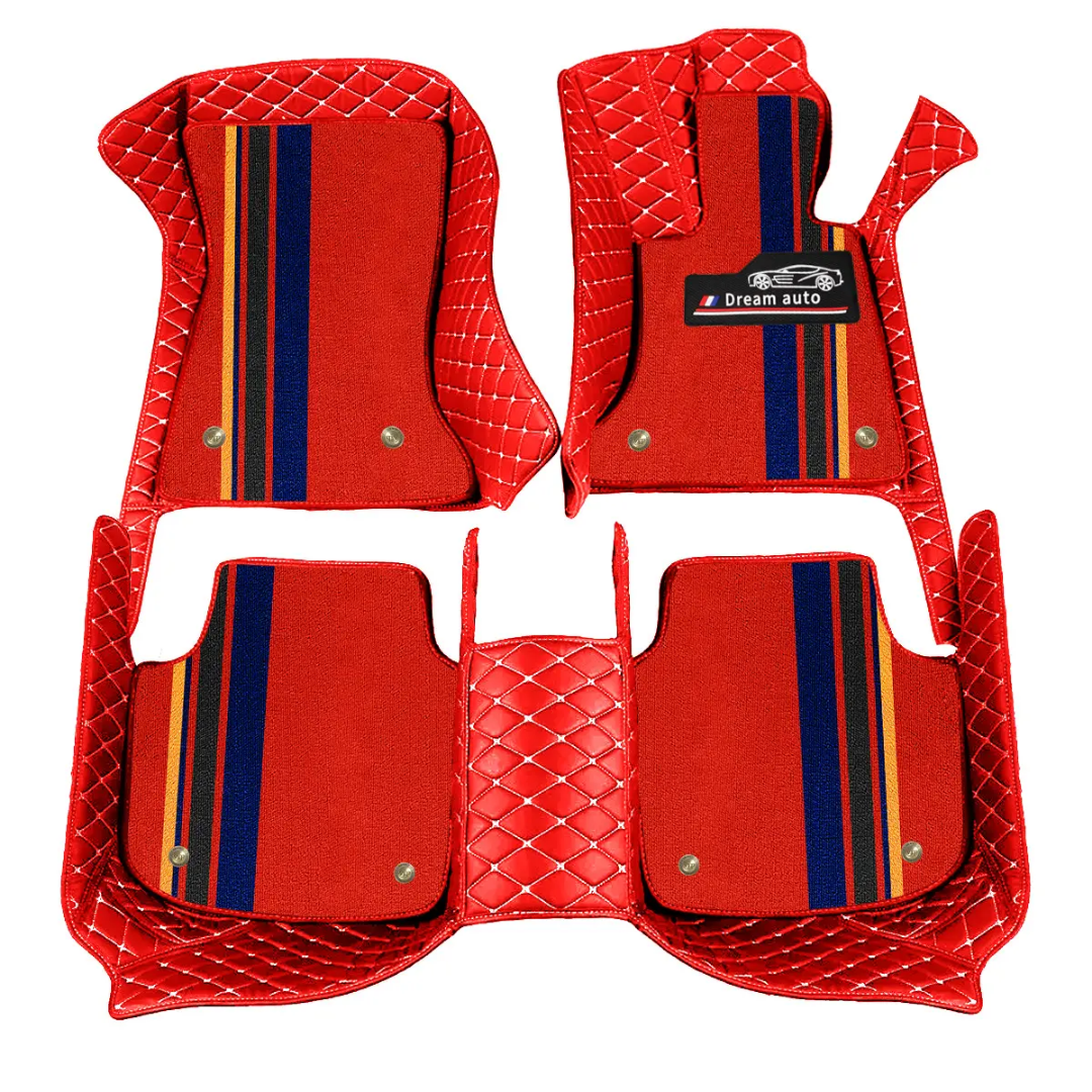 Alfombras Impermeables Dobles Hechas con cuero ecológico artificial ala medida exacta de cada automóvil 3 Filas de Alfombras 7 a 9 Asientos del Automóvil ( NO INCLUYE ALFOMBRAS DE MALETERO O CAJUELA )