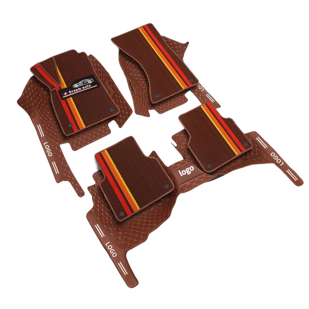 Alfombras Impermeables Dobles Hechas con cuero ecológico artificial ala medida exacta de cada automóvil 3 Filas de Alfombras 7 a 9 Asientos del Automóvil ( NO INCLUYE ALFOMBRAS DE MALETERO O CAJUELA )