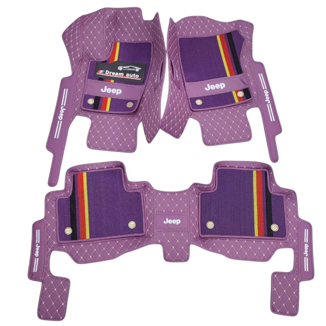 Alfombras Impermeables Dobles Hechas con cuero ecológico artificial ala medida exacta de cada automóvil 3 Filas de Alfombras 7 a 9 Asientos del Automóvil ( NO INCLUYE ALFOMBRAS DE MALETERO O CAJUELA )