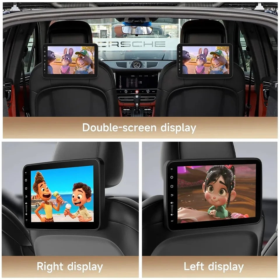 Pantalla Táctil Reposacabezas Android 12 Accesorio para Autos 2024 Vehículo