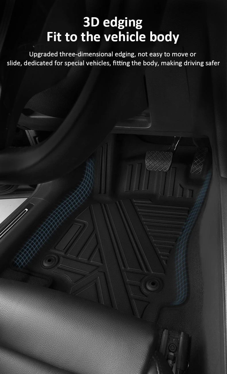 For Volkswagen Atlas Accessories VW Teramont Pro 2025 2026 7 Seats Car TPE Floor Mat Leather Foot Mat LHD Carpet Rug Pad Cushion