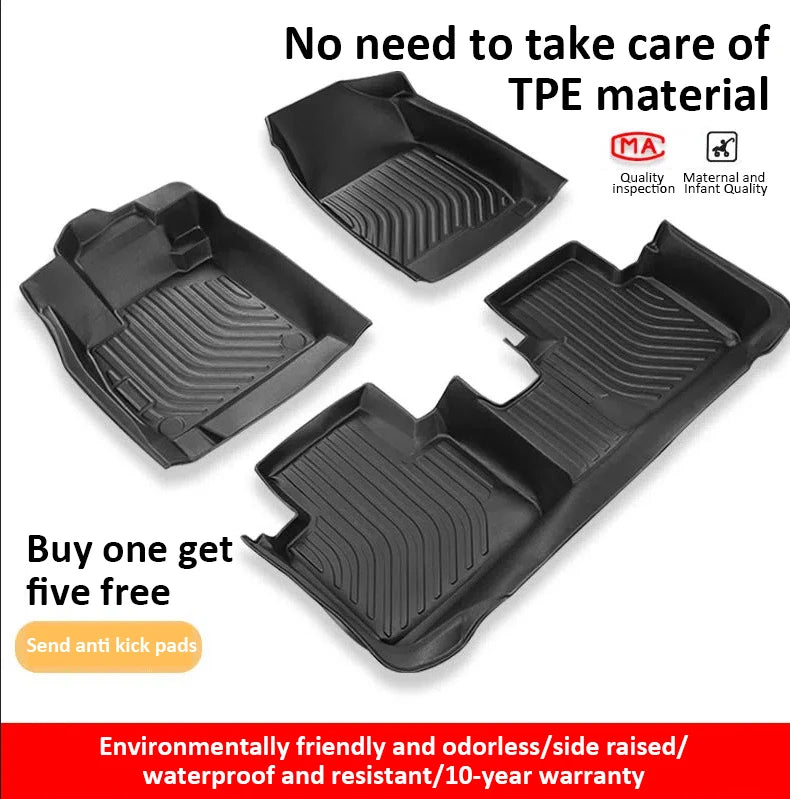 For Volkswagen Atlas Accessories VW Teramont Pro 2025 2026 7 Seats Car TPE Floor Mat Leather Foot Mat LHD Carpet Rug Pad Cushion