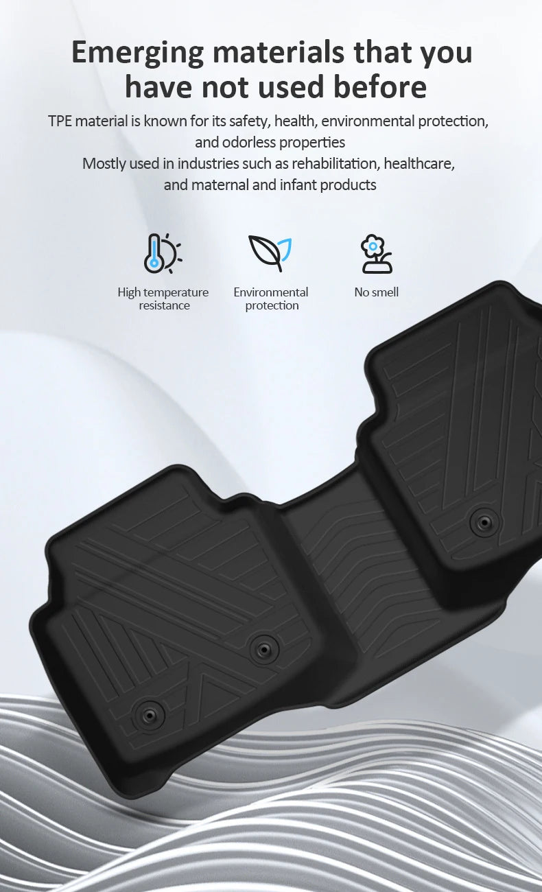 For Lynk Co 900 2025 2026 6 Seats Car TPE Floor Mats Waterproof Leather Foot LHD Mud Carpet Rug Auto Car Interior Accessories