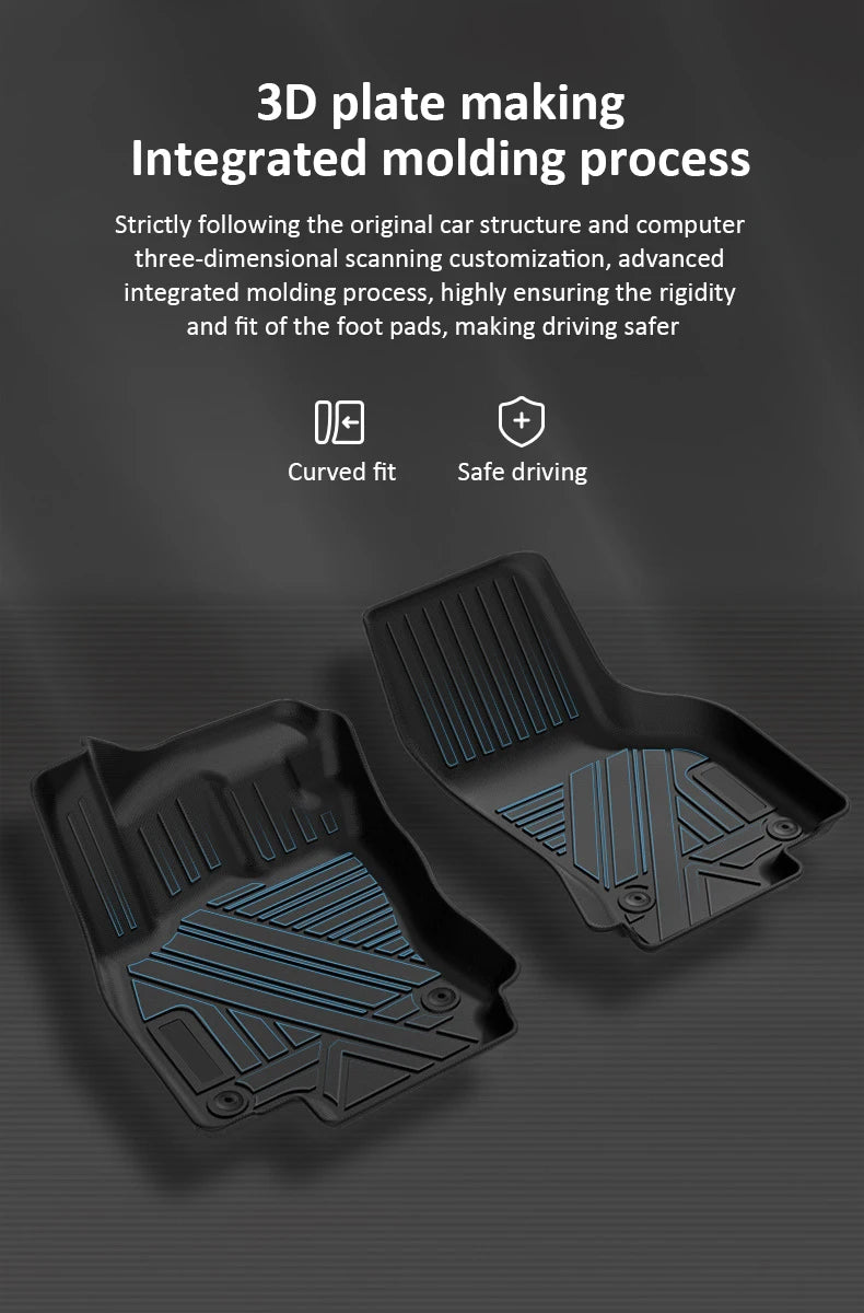 For Volkswagen Atlas Accessories VW Teramont Pro 2025 2026 7 Seats Car TPE Floor Mat Leather Foot Mat LHD Carpet Rug Pad Cushion