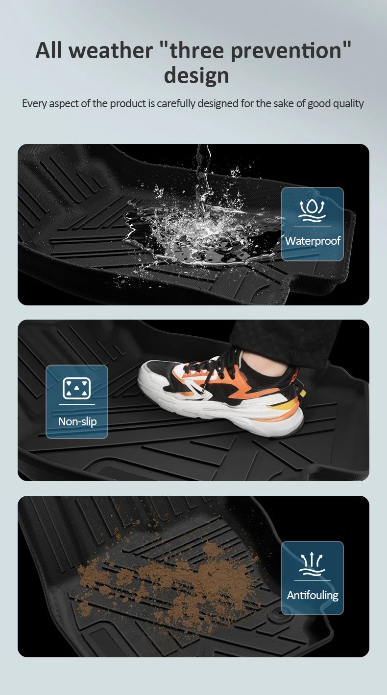 For Lynk Co 900 2025 2026 6 Seats Car TPE Floor Mats Waterproof Leather Foot LHD Mud Carpet Rug Auto Car Interior Accessories