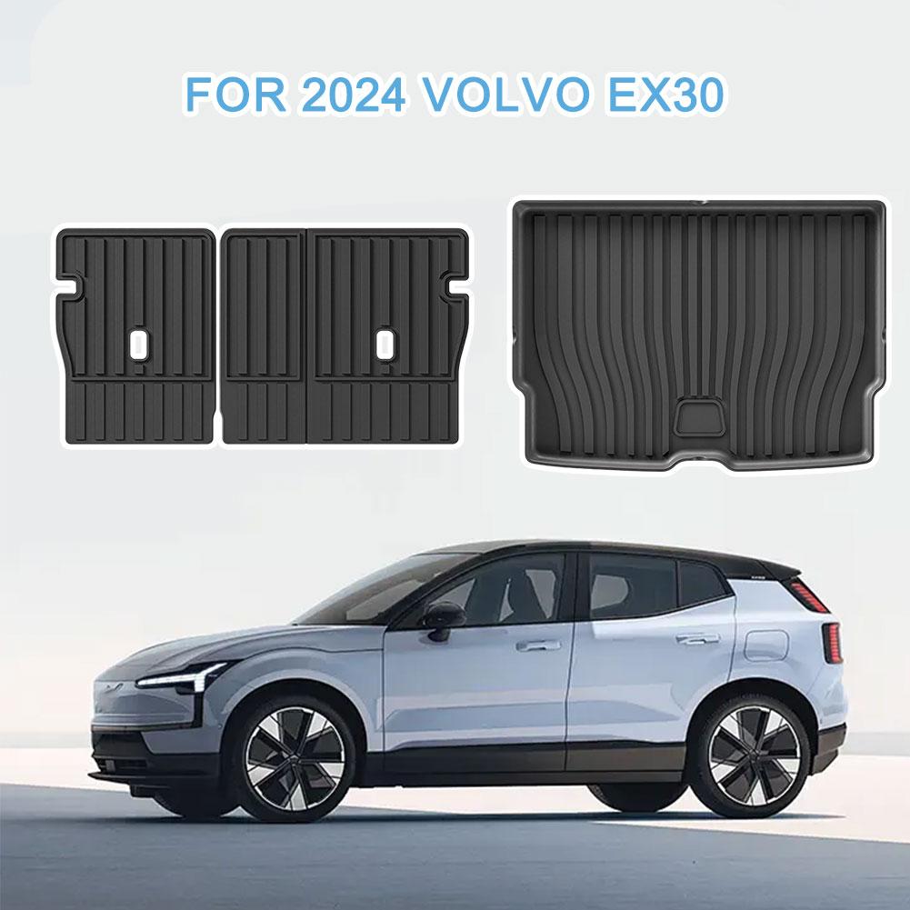 For 24 Volvo EX30 Car Floor Mat Special Car Fully Enclosed Full TPE Floor Mat Trunk Mat Car Trunk Mat Non-slip Car Accessories