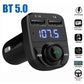 Bluetooth 5.0 Car Dual USB Fast Charger FM Transmitter Bluetooth Handsfree Car Kit Audio Modulator MP3 Player Audio Receiver