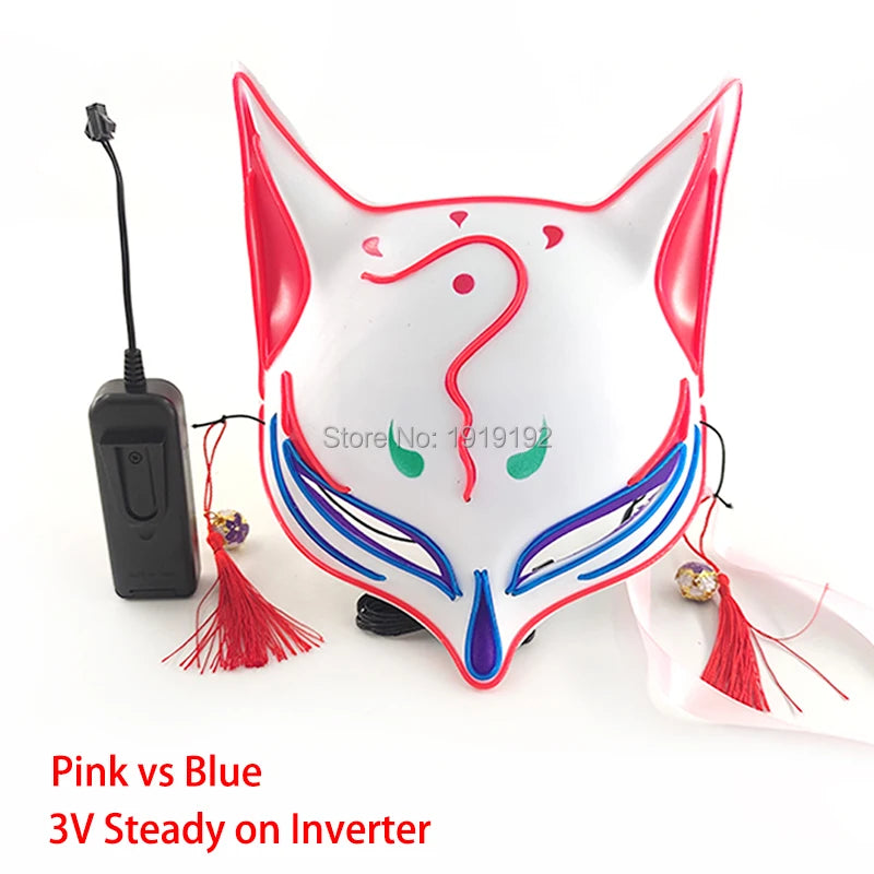 Halloween Carnival Party Costume Decoration Luminous LED Mask Halloween Mask LED Maske Light Up Party Masks for Glow Party