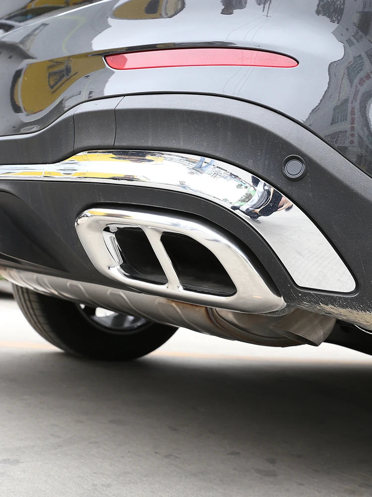 For 2020-22 Mercedes-Benz GLE 350 GLE 450 GLC GLS W167 X253 X167 2020 ABS car muffler exhaust pipe tail cover decorative sticker