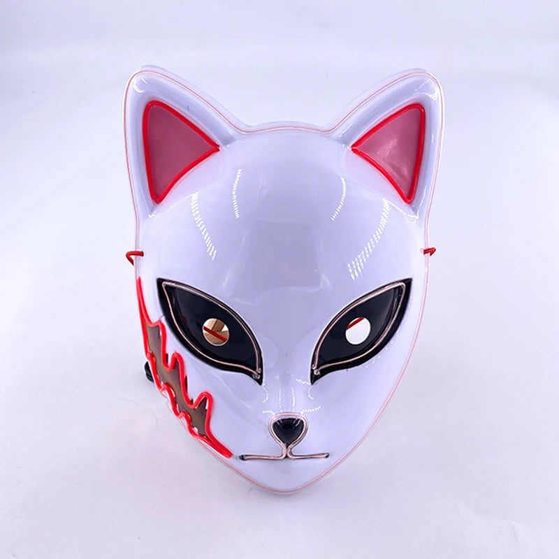 Halloween Carnival Party Costume Decoration Luminous LED Mask Halloween Mask LED Maske Light Up Party Masks for Glow Party