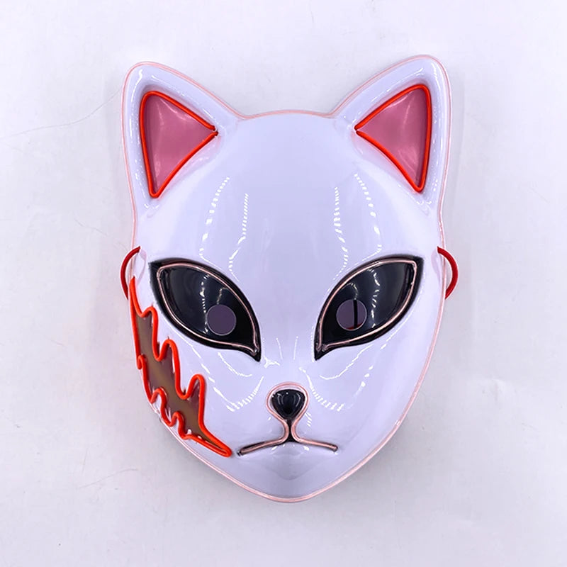 Halloween Carnival Party Costume Decoration Luminous LED Mask Halloween Mask LED Maske Light Up Party Masks for Glow Party