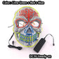Halloween Carnival Party Costume Decoration Luminous LED Mask Halloween Mask LED Maske Light Up Party Masks for Glow Party