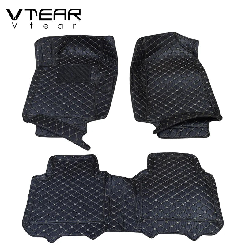 Vtear for Geely atlas car floor mats waterproof foot pad carpet leather rugs car-styling interior automobile accessories 2018