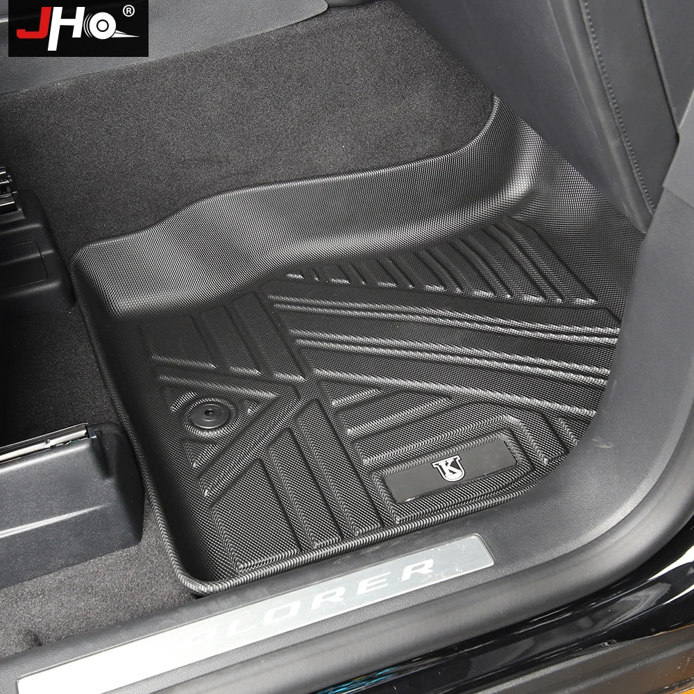 JHO TPE Car Rubber Floor Mat Carpet Cover For Ford Explorer 2020 2021 Base Limited XLT Platinum ST Interior Accessories