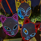 Halloween Carnival Party Costume Decoration Luminous LED Mask Halloween Mask LED Maske Light Up Party Masks for Glow Party