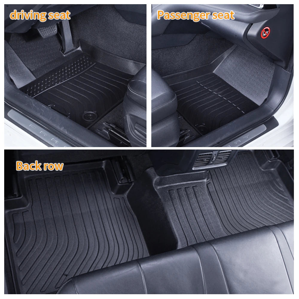For Audi Q5L 2018-2024  Rubber Floor Mats Waterproof Non-Slip Fully Surrounded Car Accessories Car Rugs TPE Foot Pad