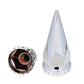 20Pcs 33mm Chrome Lug Nut Covers Rocket Style Screw On Style Spiked ABS Plastic Semi Truck