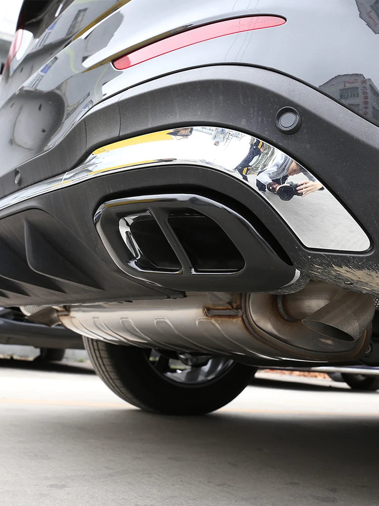 For 2020-22 Mercedes-Benz GLE 350 GLE 450 GLC GLS W167 X253 X167 2020 ABS car muffler exhaust pipe tail cover decorative sticker