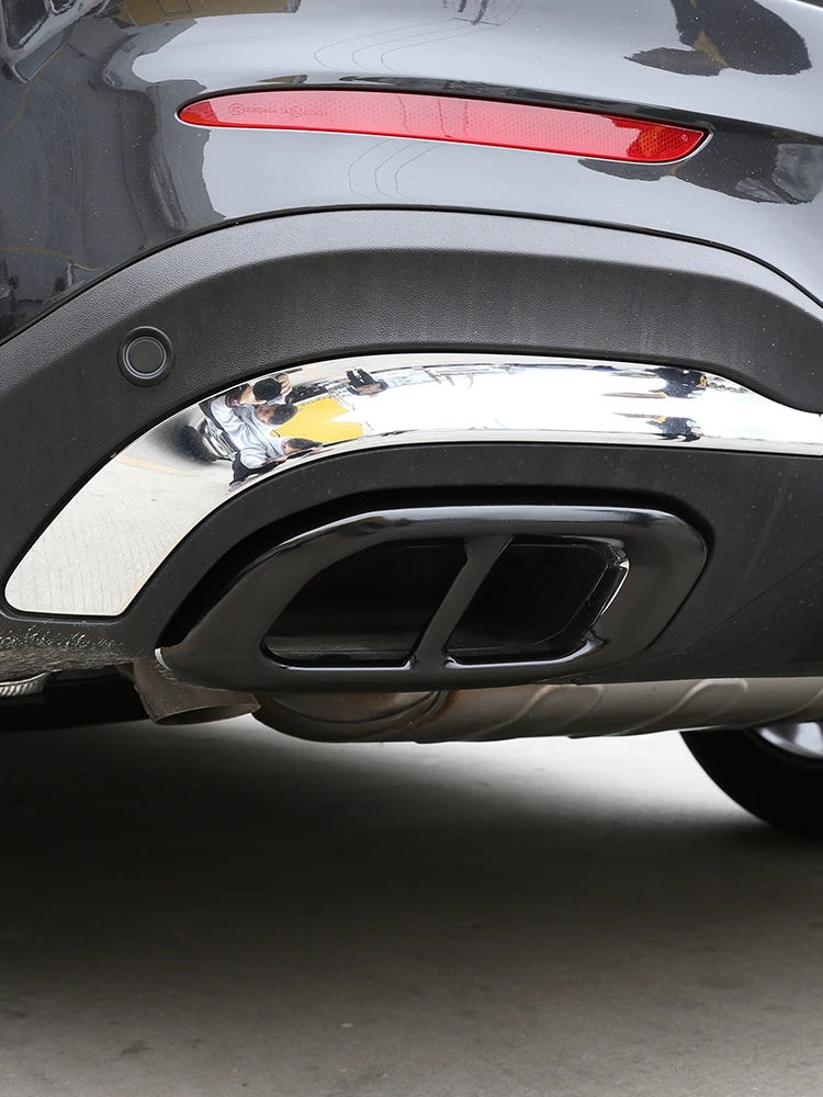 For 2020-22 Mercedes-Benz GLE 350 GLE 450 GLC GLS W167 X253 X167 2020 ABS car muffler exhaust pipe tail cover decorative sticker