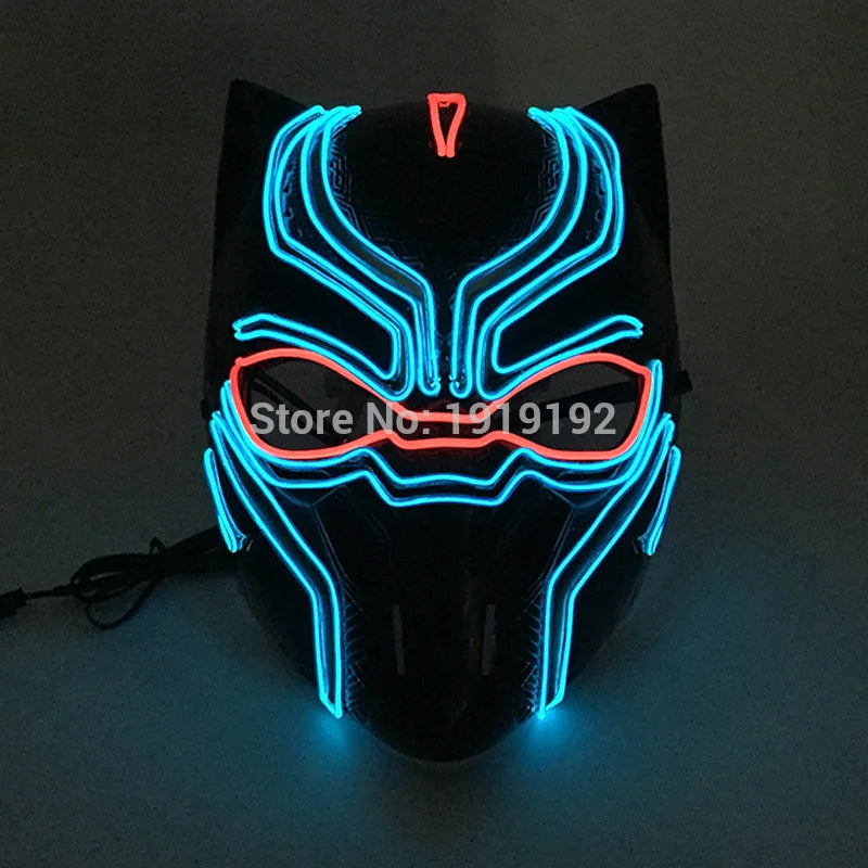 Halloween Carnival Party Costume Decoration Luminous LED Mask Halloween Mask LED Maske Light Up Party Masks for Glow Party