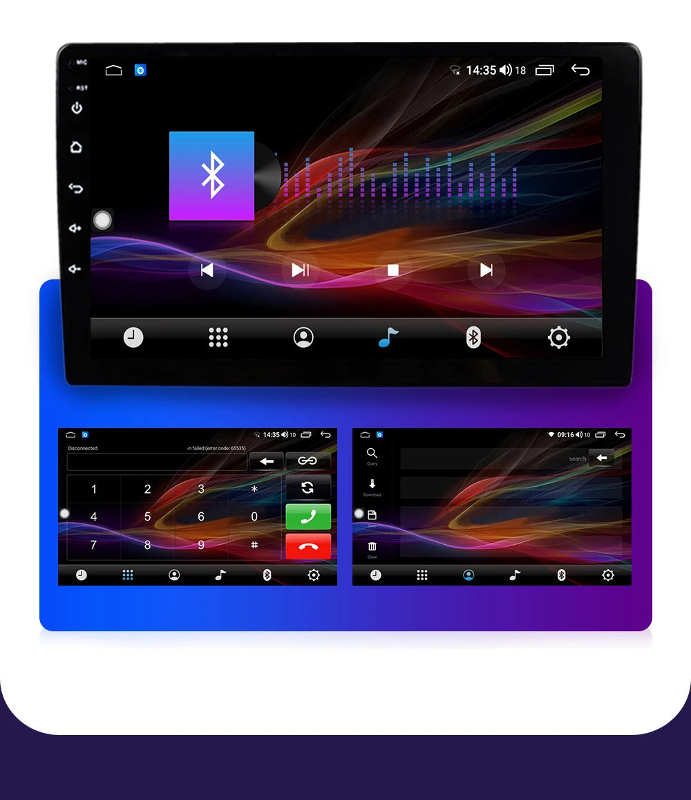 LEHX Universal 9/10 inch Wireless Carplay 2din Android 15 Car Radio Multimedia Video Player AutoRadio GPS Navigation 4G WiFi