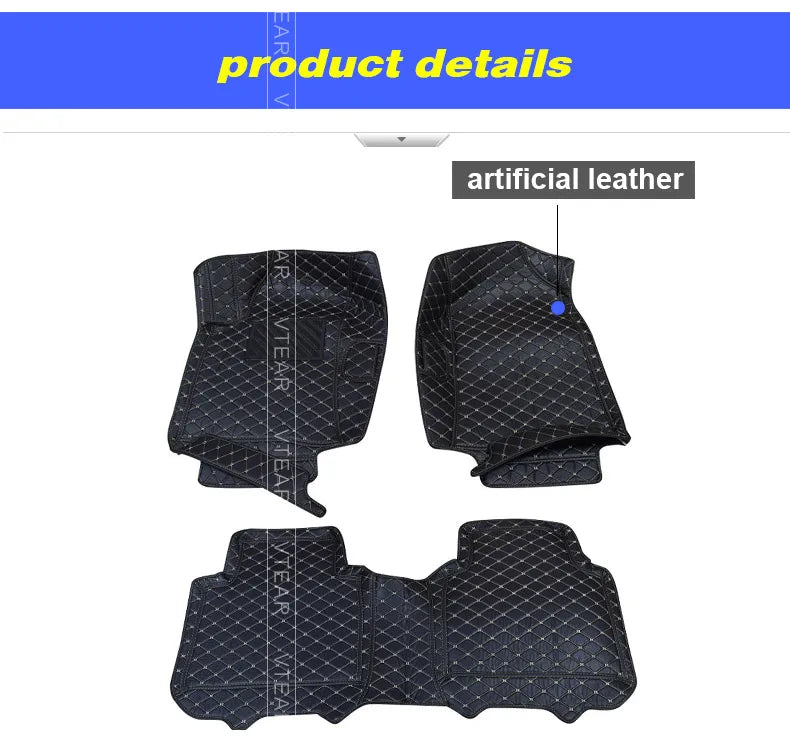 Vtear for Geely atlas car floor mats waterproof foot pad carpet leather rugs car-styling interior automobile accessories 2018