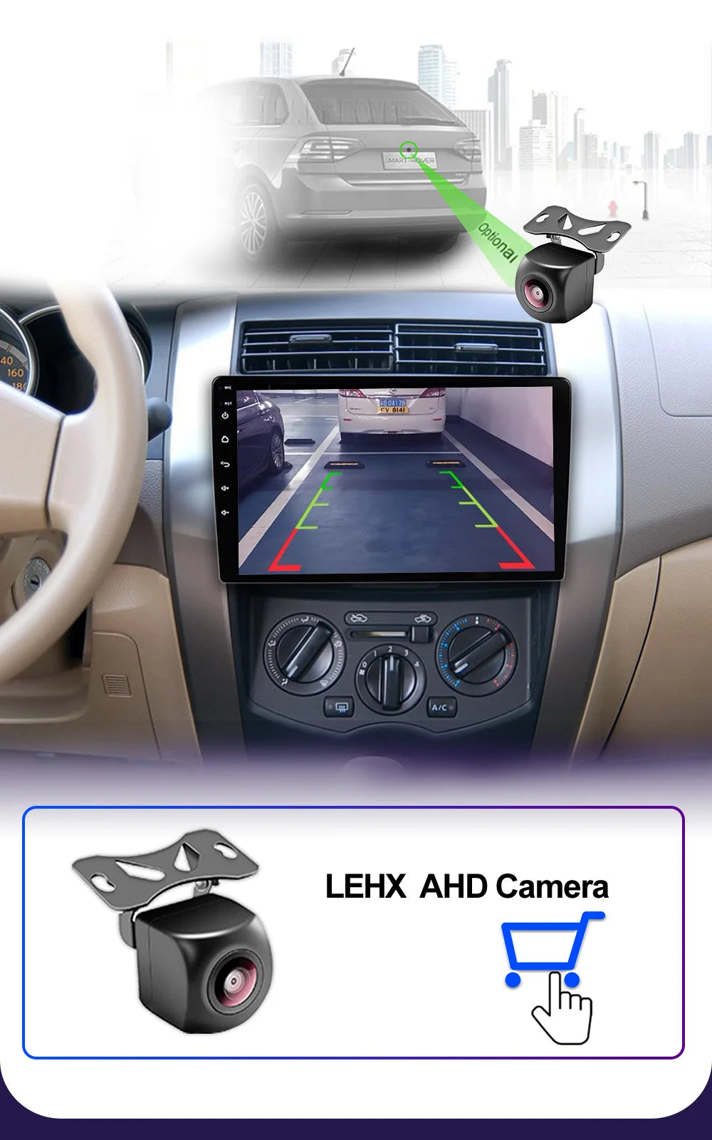 LEHX Universal 9/10 inch Wireless Carplay 2din Android 15 Car Radio Multimedia Video Player AutoRadio GPS Navigation 4G WiFi