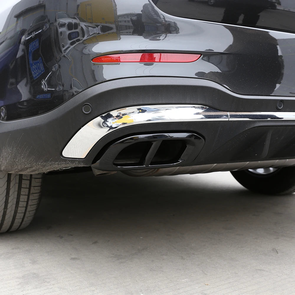 For 2020-22 Mercedes-Benz GLE 350 GLE 450 GLC GLS W167 X253 X167 2020 ABS car muffler exhaust pipe tail cover decorative sticker