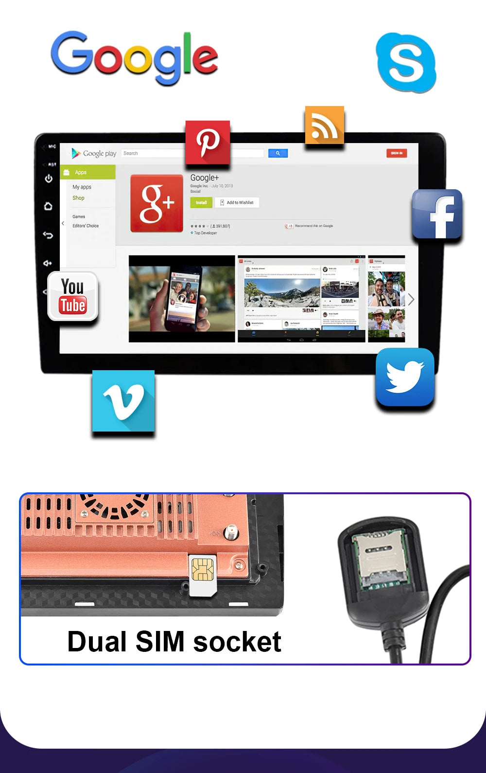 LEHX Universal 9/10 inch Wireless Carplay 2din Android 15 Car Radio Multimedia Video Player AutoRadio GPS Navigation 4G WiFi