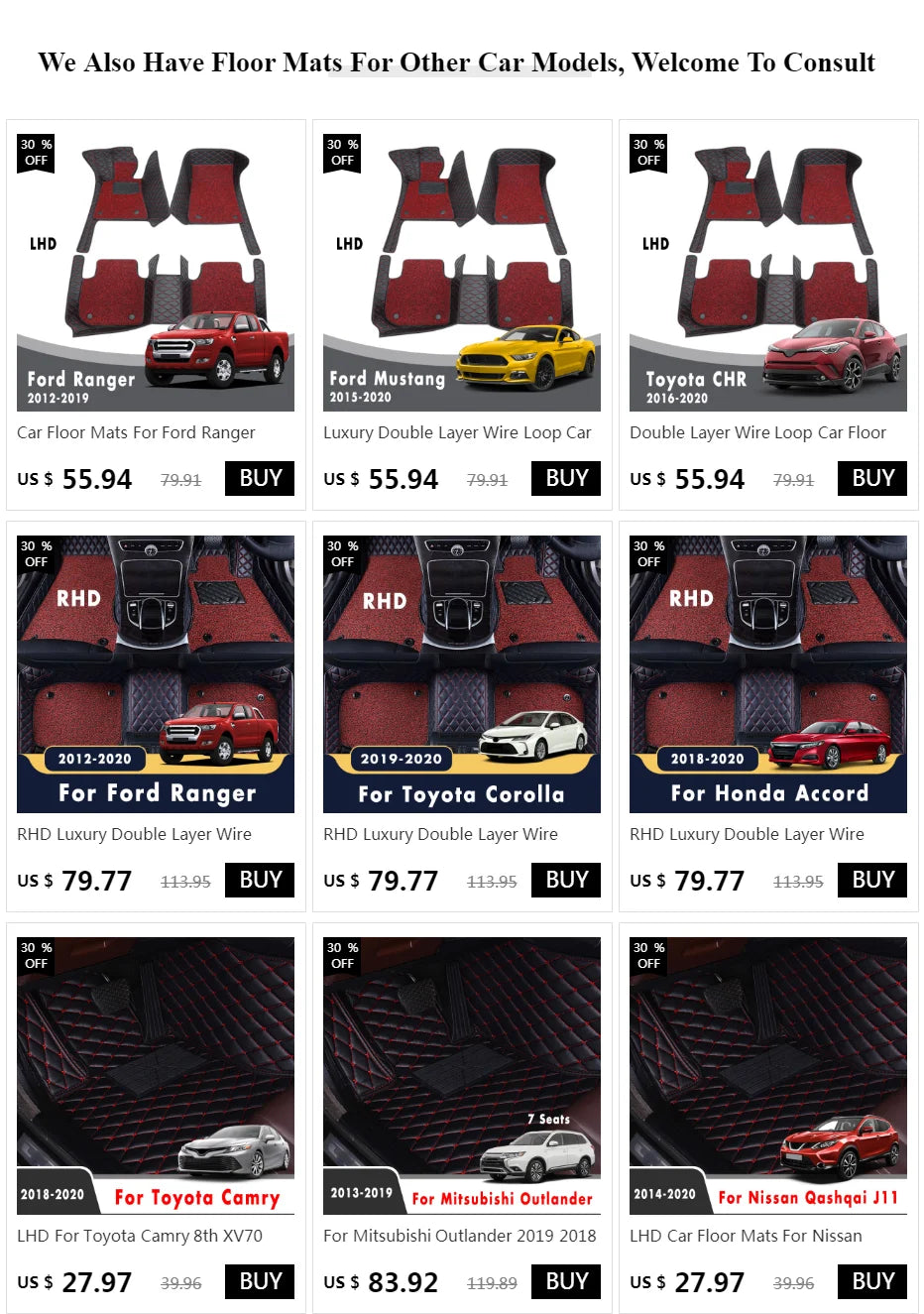 Trunk Carpets Car Floor Mats For Peugeot 308 t9 2019 2018 2017 2016 Auto Interior Custom Waterproof Anti Dirty Rugs Foot Covers