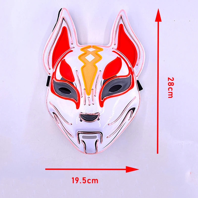 Halloween Carnival Party Costume Decoration Luminous LED Mask Halloween Mask LED Maske Light Up Party Masks for Glow Party