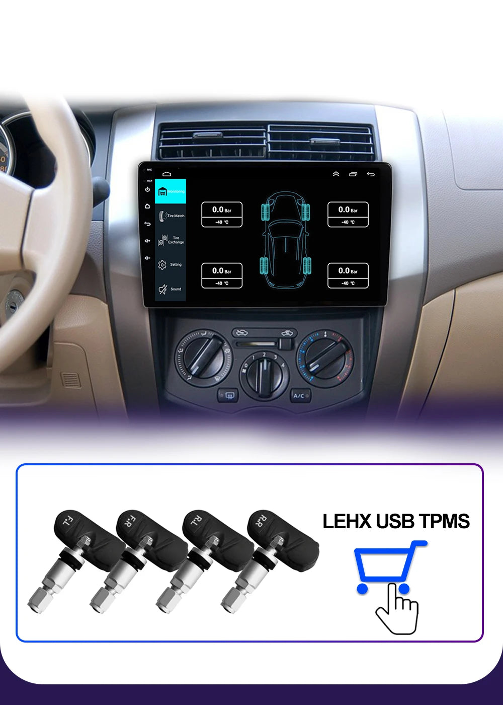 LEHX Universal 9/10 inch Wireless Carplay 2din Android 15 Car Radio Multimedia Video Player AutoRadio GPS Navigation 4G WiFi