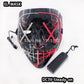 Halloween Carnival Party Costume Decoration Luminous LED Mask Halloween Mask LED Maske Light Up Party Masks for Glow Party